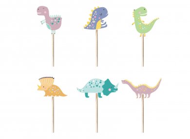 Happy Dinosaurs Decorative Picks (6pcs)
