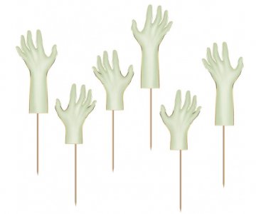 Zombie Hands Cake Toppers (6pcs)