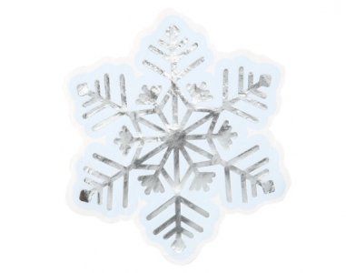 Snowflake Shaped Napkins with Silver Foiled Print (16pcs)