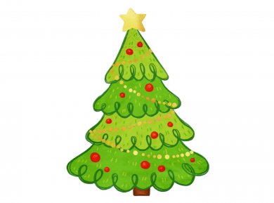 Christmas Tree Shaped Napkins (10pcs)