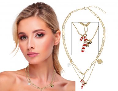 Christmas Candy Cane Necklace