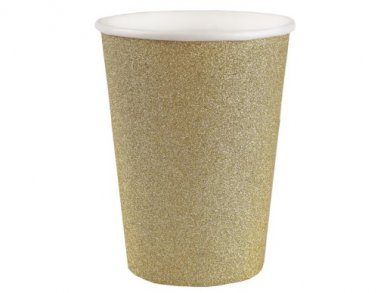 Gold Glitter Paper Cups (10pcs)