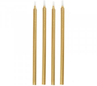 Gold Cake Candles (12pcs)