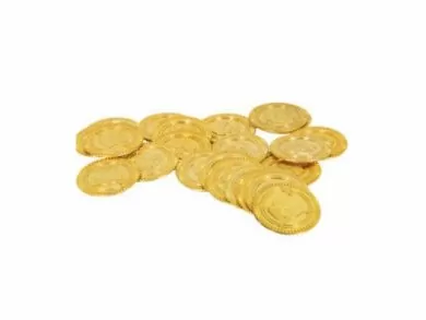 Gold Pirate Plastic Coins 30pcs