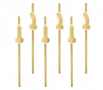 Gold Willy's Paper Straws (8pcs)