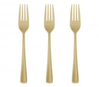 Golden Plastic Forks (10pcs)