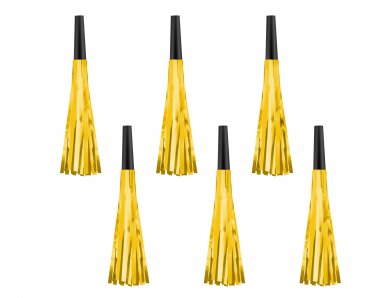 Χρυσές Καραμούζες με Tassel (6τμχ)