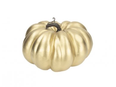 Medium Size Gold Decorative Pumpkin (16cm)