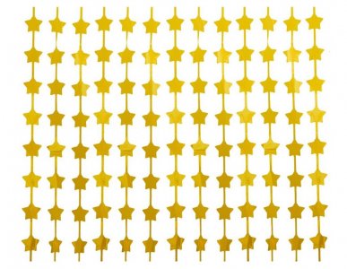 Χρυσή Foil Κουρτίνα με Αστεράκια (100εκ x 200εκ)