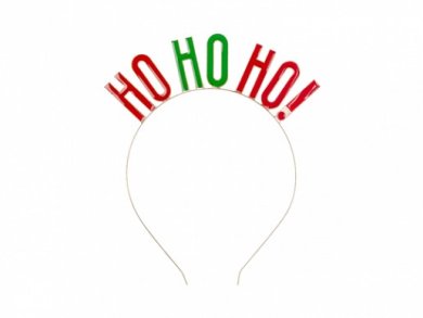 Gold Metallic Ho Ho Ho Headband for Christmas