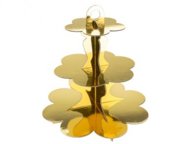 Gold 3 Tier Cupcake Stand (34cm)