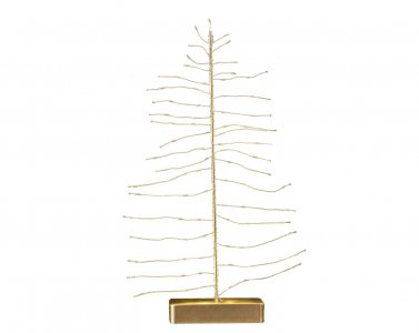 Light Up Gold Wire Christmas Tree (30cm)