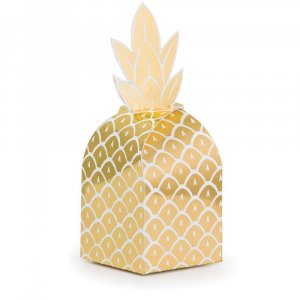 Gold Pineapple Favor Boxes (8pcs)