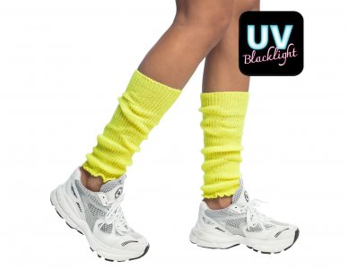 Neon Yellow UV Pair of Leg Warmers