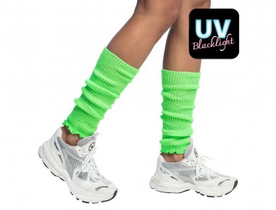Neon Green UV Pair Of Leg Warmers