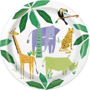 Animal Safari Large Paper Plates (8pcs)