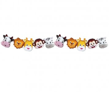 Animals of The Jungle Foil Balloon Garland (206cm)