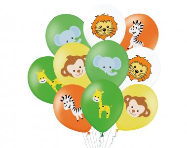 Animals of The Jungle Latex Balloons (10pcs)