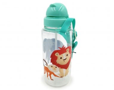 Jungle Animals Water Bottle with Strap (450ml)