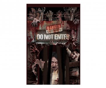 Zombies Door Decoration with Curtain (145cm x 240cm)