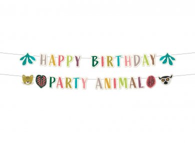 Zoo Party Γιρλάντα Happy Birthday (150εκ)