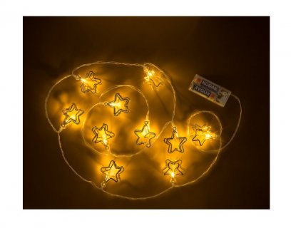 3D led light garland in the shape of stars
