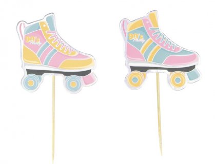 90's party decorative picks with Roller Skates 10pcs