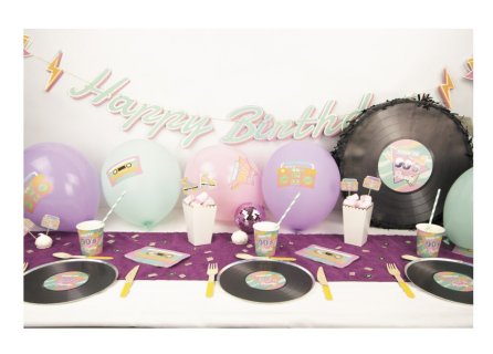 Garland for a birthday party with Disco and 90's theme