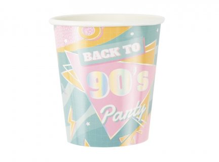 90s party paper cups 8pcs