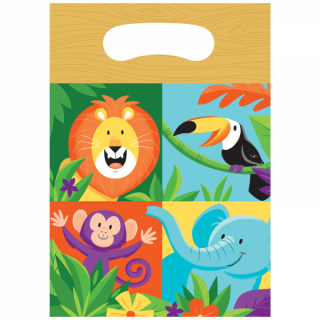 Jungle Safari Plastic Loot bags (8pcs)