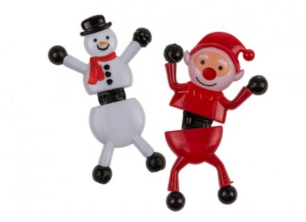 Santa and snowman wall walkers 2pcs