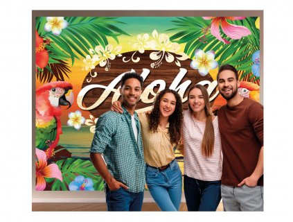 Μεγάλο υφασμάτινό μπάνερ για Aloha χαβανέζικο πάρτυ