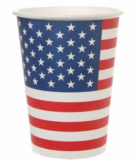 American flag paper cups 10pcs