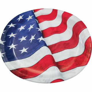 American party large oval shaped paper plates