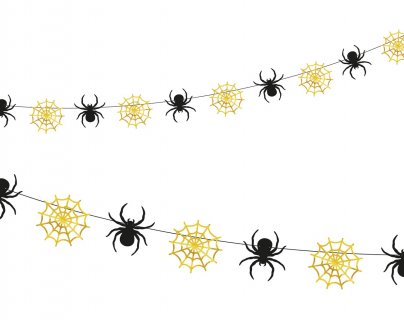 Spiders and webs garland 220cm