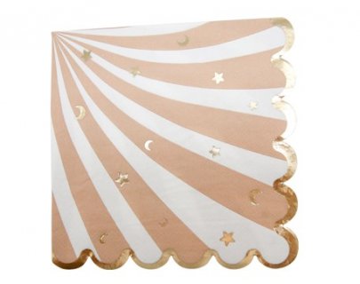 Teddy bear luncheon napkins with gold foiled details 16pcs