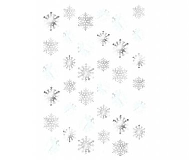Silver snowflakes string decorations 6pcs