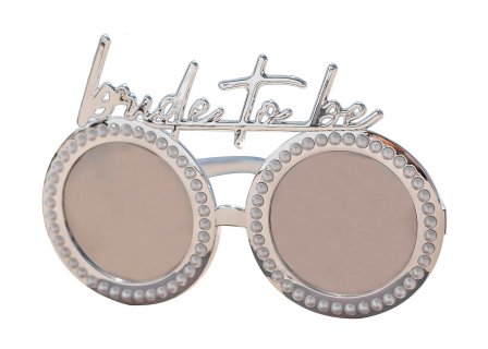 Bride to Be glasses with white pearls