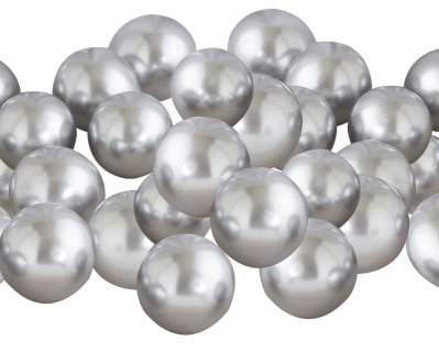 Silver small latex balloons 40pcs