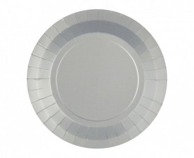 Silver small paper plates 10pcs