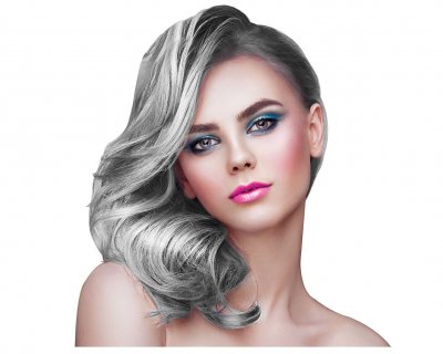 Hair spray in silver color, party accessories