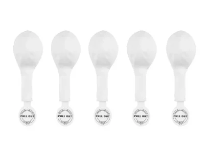 Latex balloons in white color with led light for party decoration