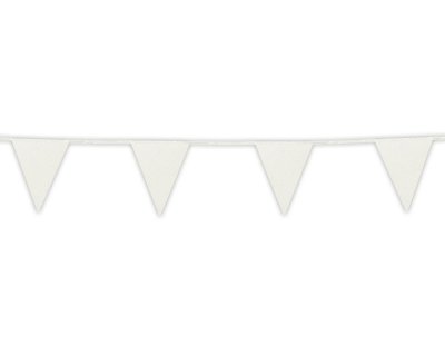 Πολυτελής χάρτινη γιρλάντα με σημαιάκια σε λευκό χρώμα με γκλίτερ