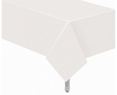 White paper tablecover 132cm x 183cm