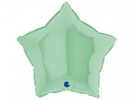 Foil μπαλόνι με σχήμα αστέρι σε πράσινο φιστικί χρώμα