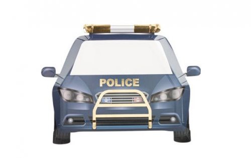 Αστυνομία με μπλε και χρυσοτυπία χάρτινα πιάτα με σχήμα 8τμχ