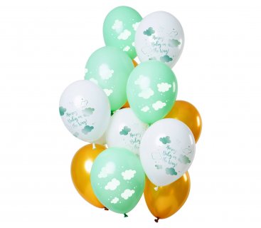 Baby on the way latex balloons for a baby shower party 12pcs