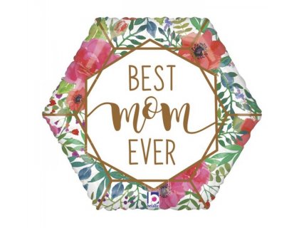 Best Mom Ever Λουλουδάτο Foil Μπαλόνι (46εκ)