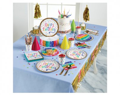 Centerpiece table decoration from the Birthday Confetti party collection