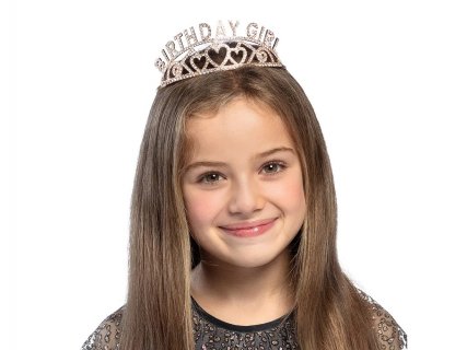 Birthday girl rose gold tiara for a birthday theme party